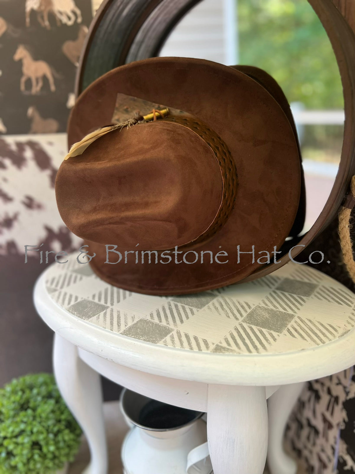 Western Rancher Hat - Embellishments - Feather Band in Pine Cone