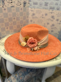 Western Rancher Hat - Embellishments - Floral in Sweet Melon