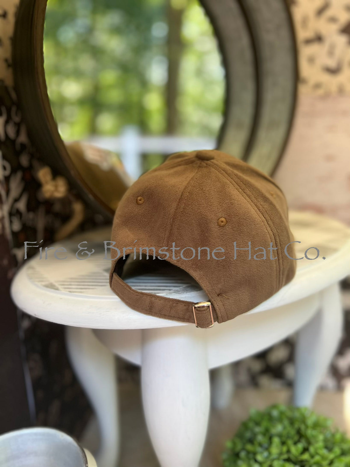 Western/Beach Caps - Y'all in Topaz Gemstone Vegan Suede