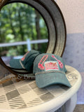 Western/Beach Caps - Coors & Cattle in Teal Vegan Suede