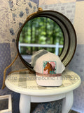 Western/Beach Caps - Horse w/Pink Glitter Band in White