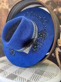 Western Rancher Hat - Laser & Embellishments - Just Breathe in Blue Fin